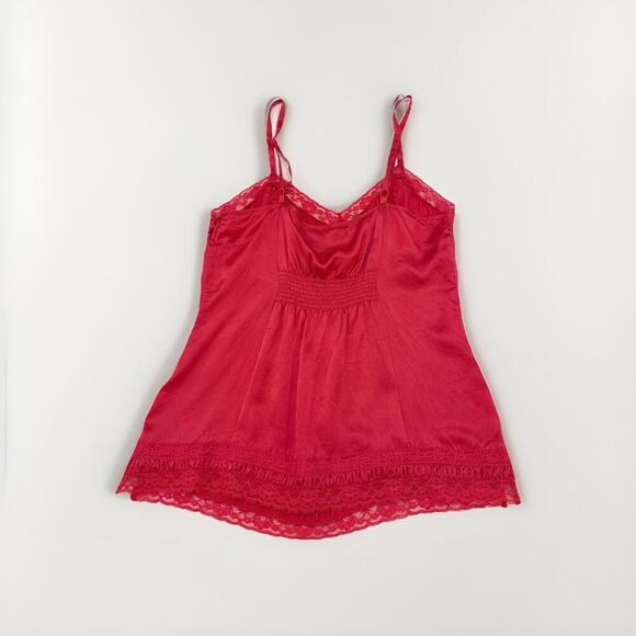 Vintage Y2K Tank Top Size XS Hot Pink 100% Silk Cami Girly Soft Girl Babydoll - Picture 11 of 16